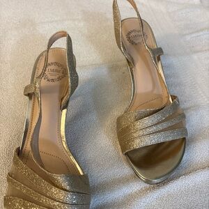 J. Miller Gold Glitter Heels